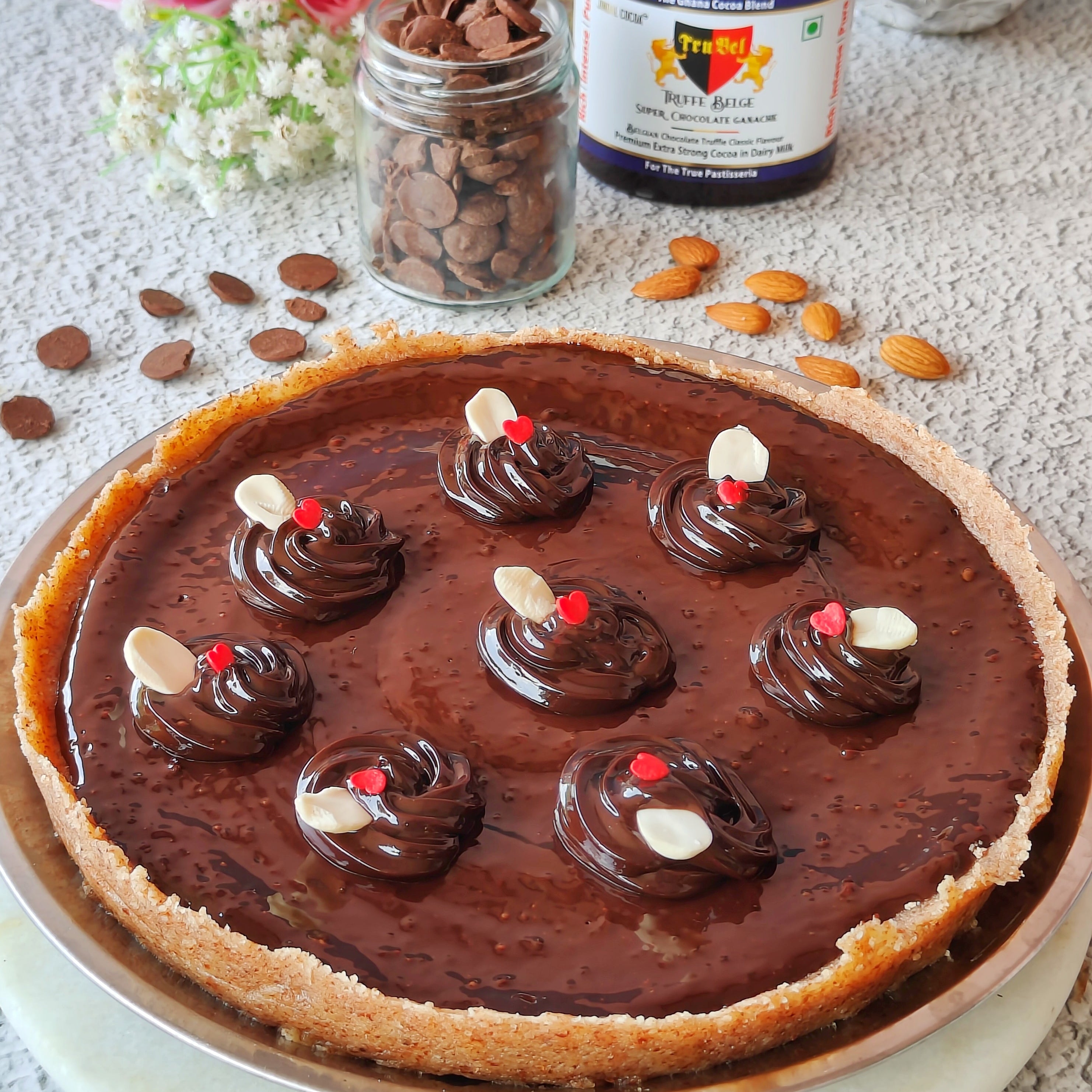 Chocolate Badam Katli Tart