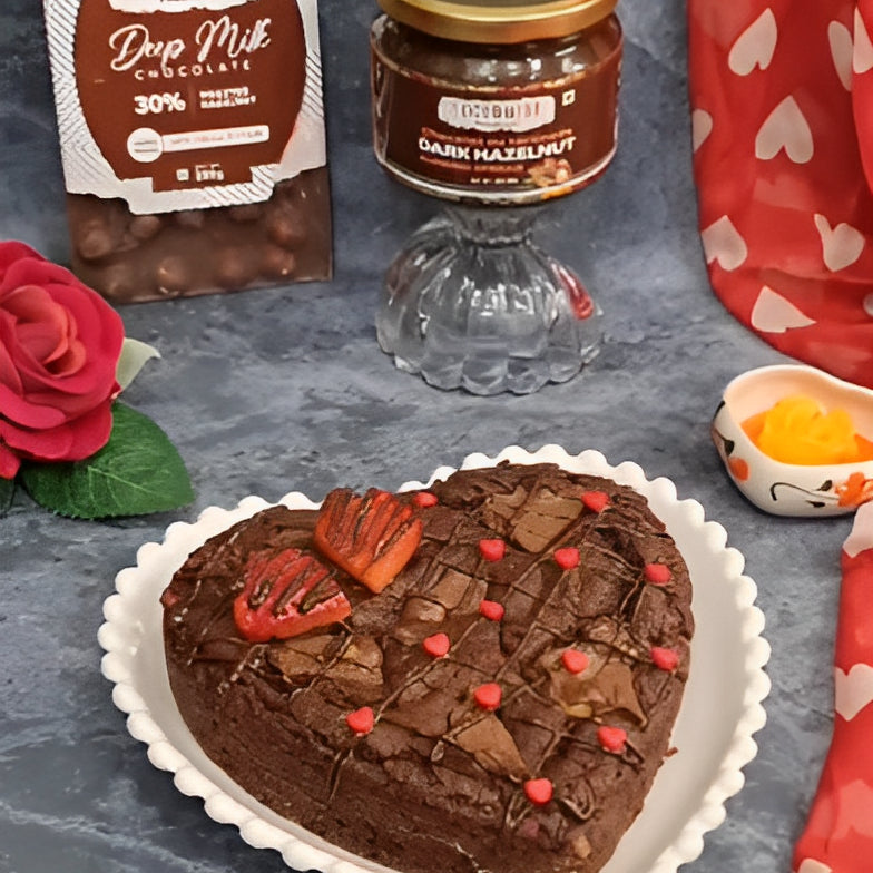 Heart Shape Eggless Chocolate Cake
