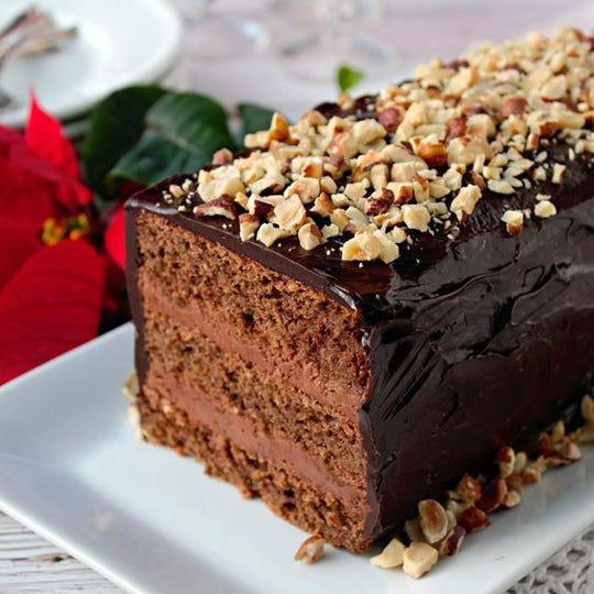 Hazelnut Dark Chocolate Cake