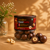 Dark Hazelnutty Whole Hazelnuts || Dark Chocolate Coating - 120g