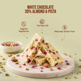 White Chocolate  || 30% Almond & Pista