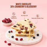 White Chocolate || 30% Cranberry & Blueberry