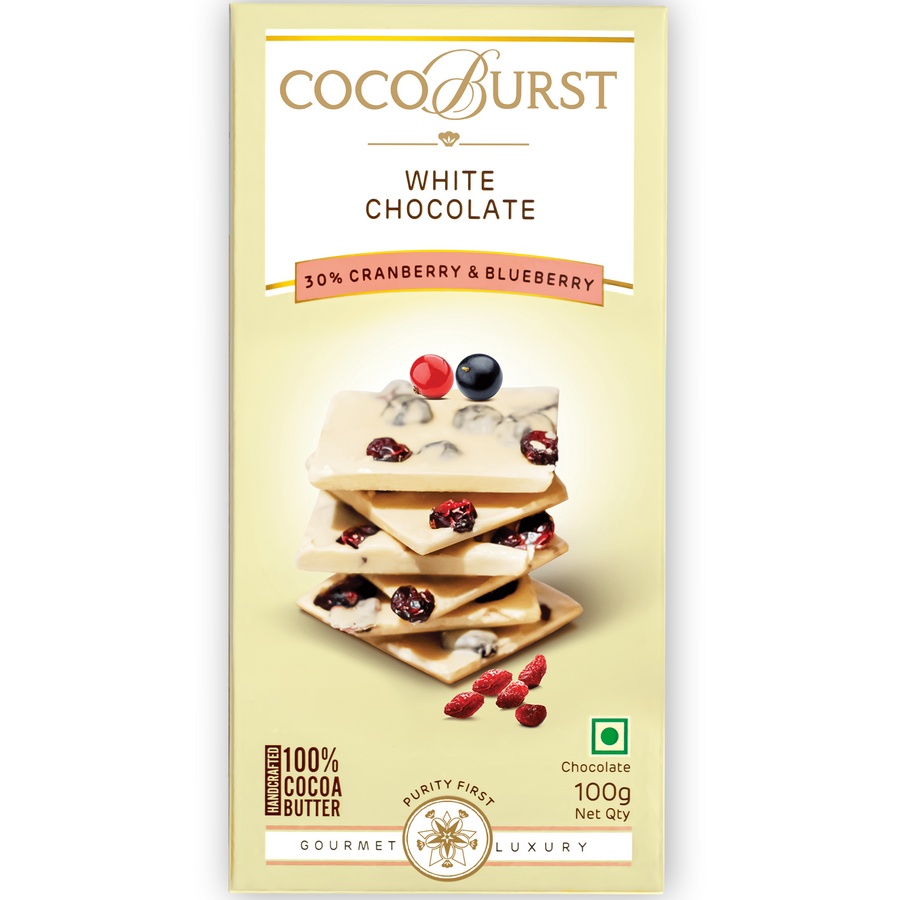 White Chocolate 30% Cranberry & Blueberry - 100g/200g