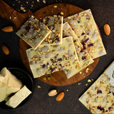 White Chocolate 30% Almond & Pista - 50g/100g/200g