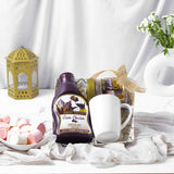 DIY Drinking Chocolate Hamper with Mocha/Cinnamon/Cocoa powder, Syrup, mug, marshmallows in a tray