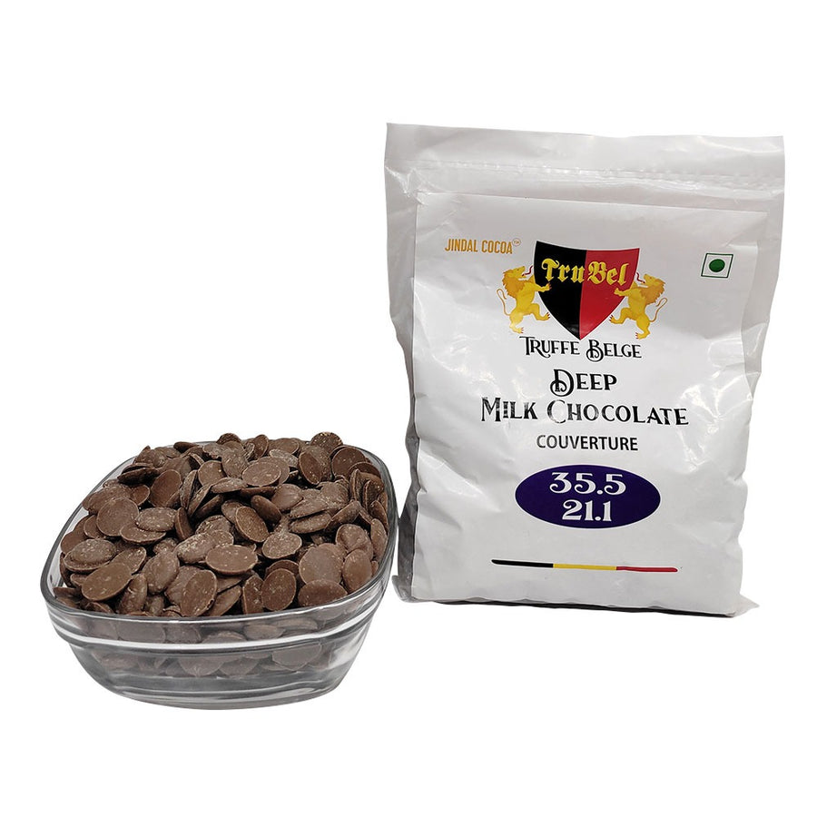 Deep Milk Chocolate Couverture 35.5/21.1 (500Gm)