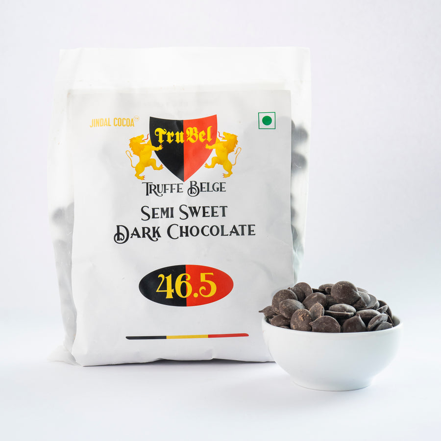 Semi Sweet Dark Chocolate Couverture 46.5 (500Gm)