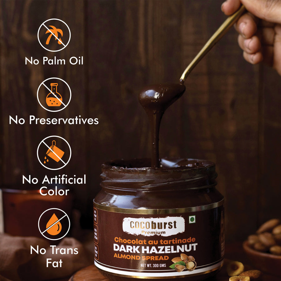 Dark Chocolate Hazelnut Almond Spread - 300gms